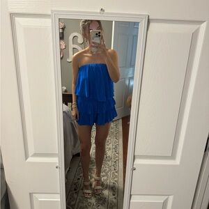 Mustard Seed Blue Strapless Dress